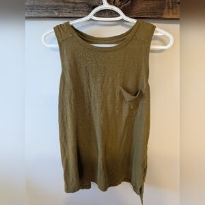 Old Navy Linen Blend Chartreuse Tank